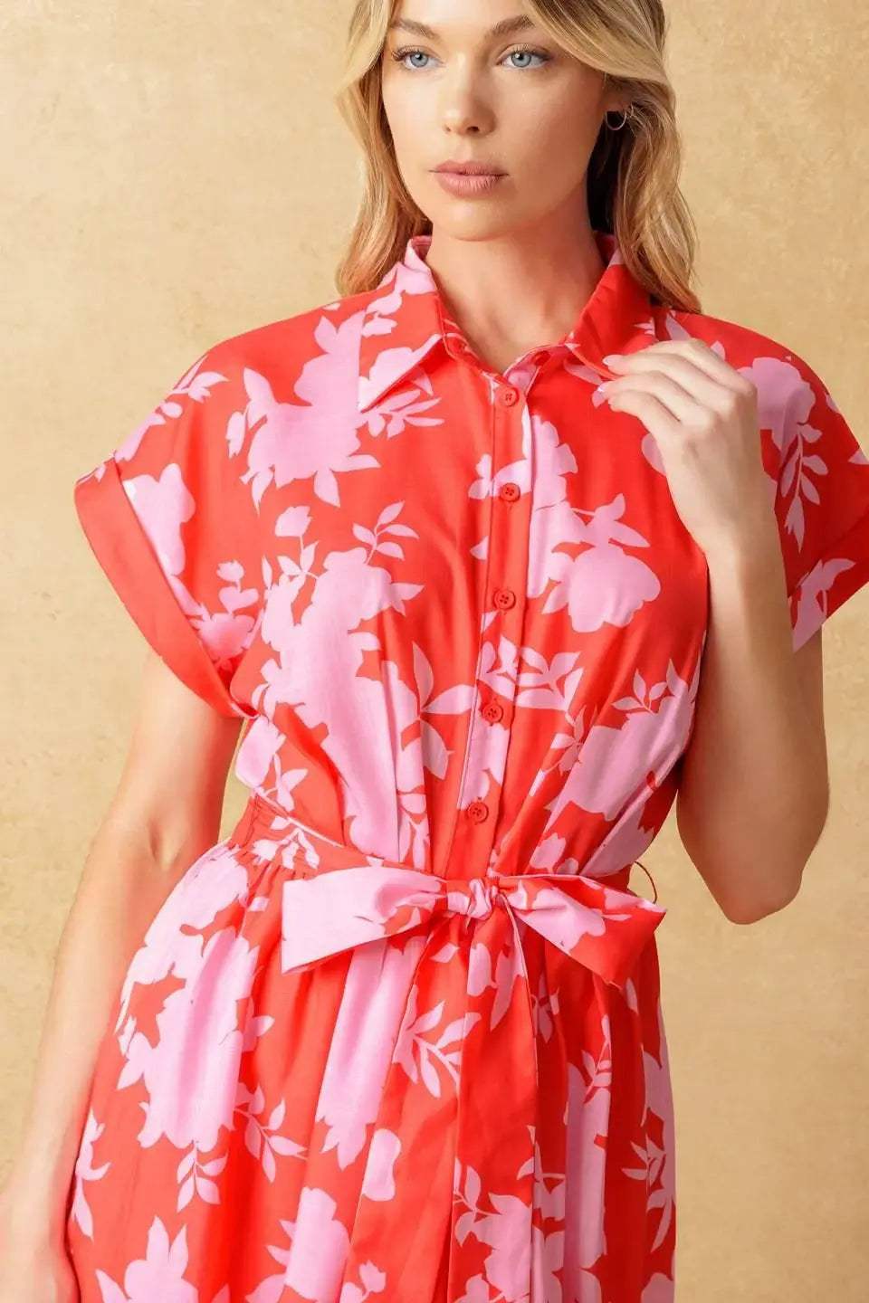 MAKE IT COUNT WOVEN MIDI DRESS - Flying Tomato - Flyclothing LLC