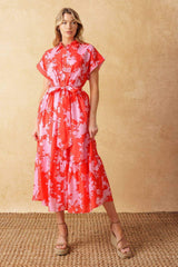 MAKE IT COUNT WOVEN MIDI DRESS - Flying Tomato - Flyclothing LLC