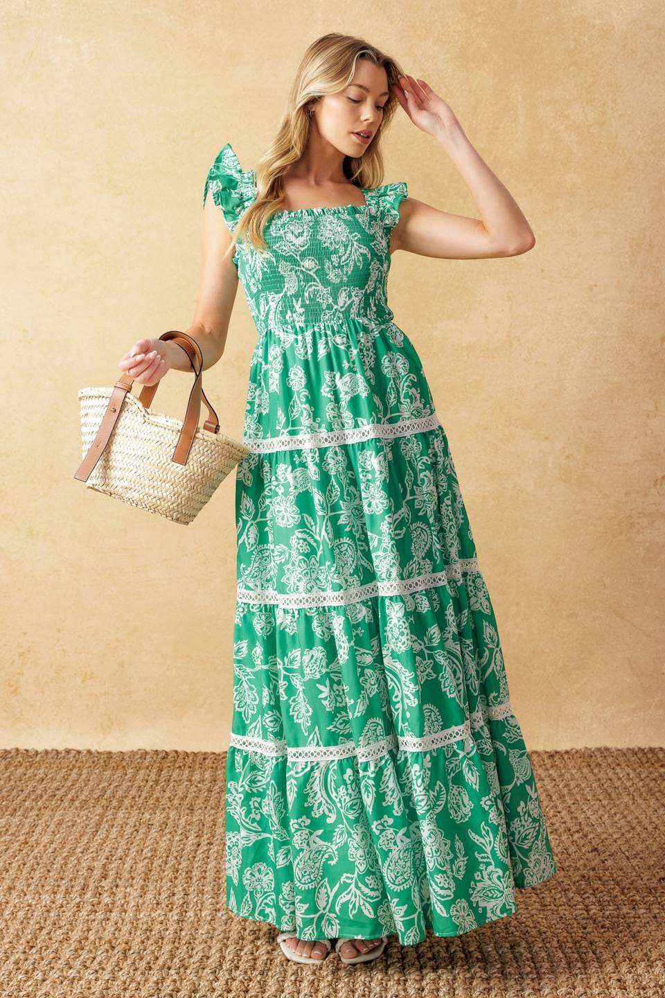 MOMENT IN TIME WOVEN MAXI DRESS - Flying Tomato - Flyclothing LLC