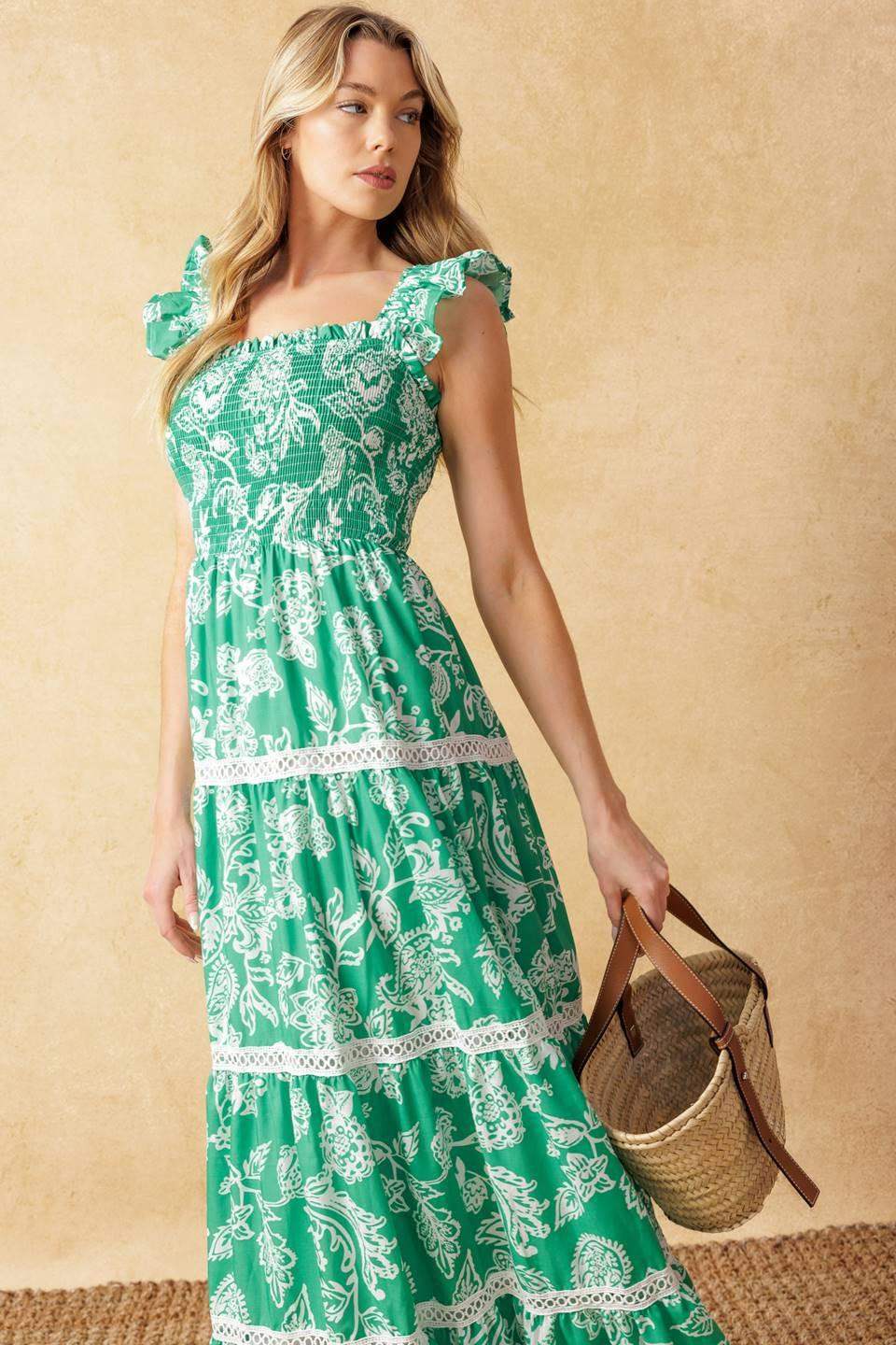 MOMENT IN TIME WOVEN MAXI DRESS - Flying Tomato - Flyclothing LLC