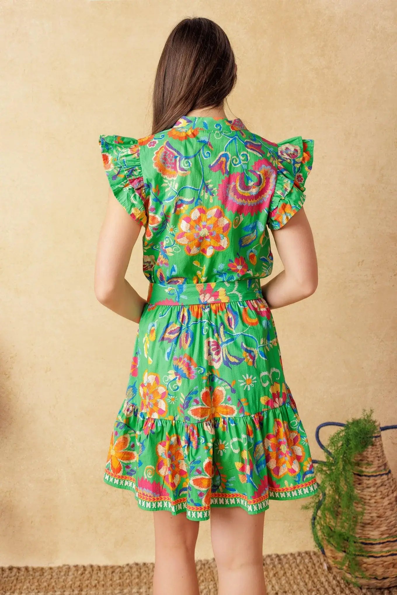 BRIGHTER DAYS WOVEN MINI DRESS - Flying Tomato - Flyclothing LLC