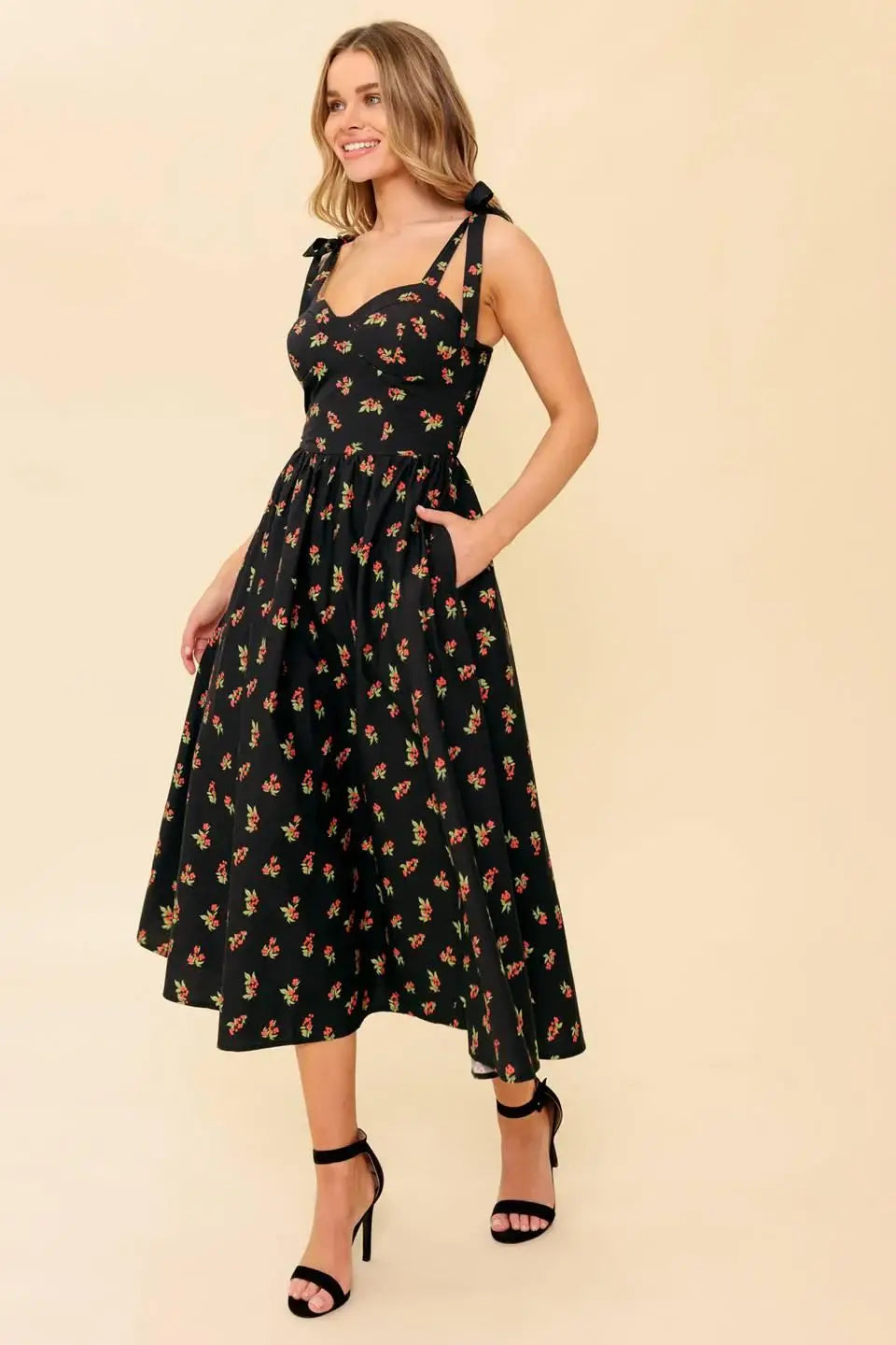 ENCHANTING MOMENTS WOVEN MDI DRESS - Flying Tomato - Flyclothing LLC