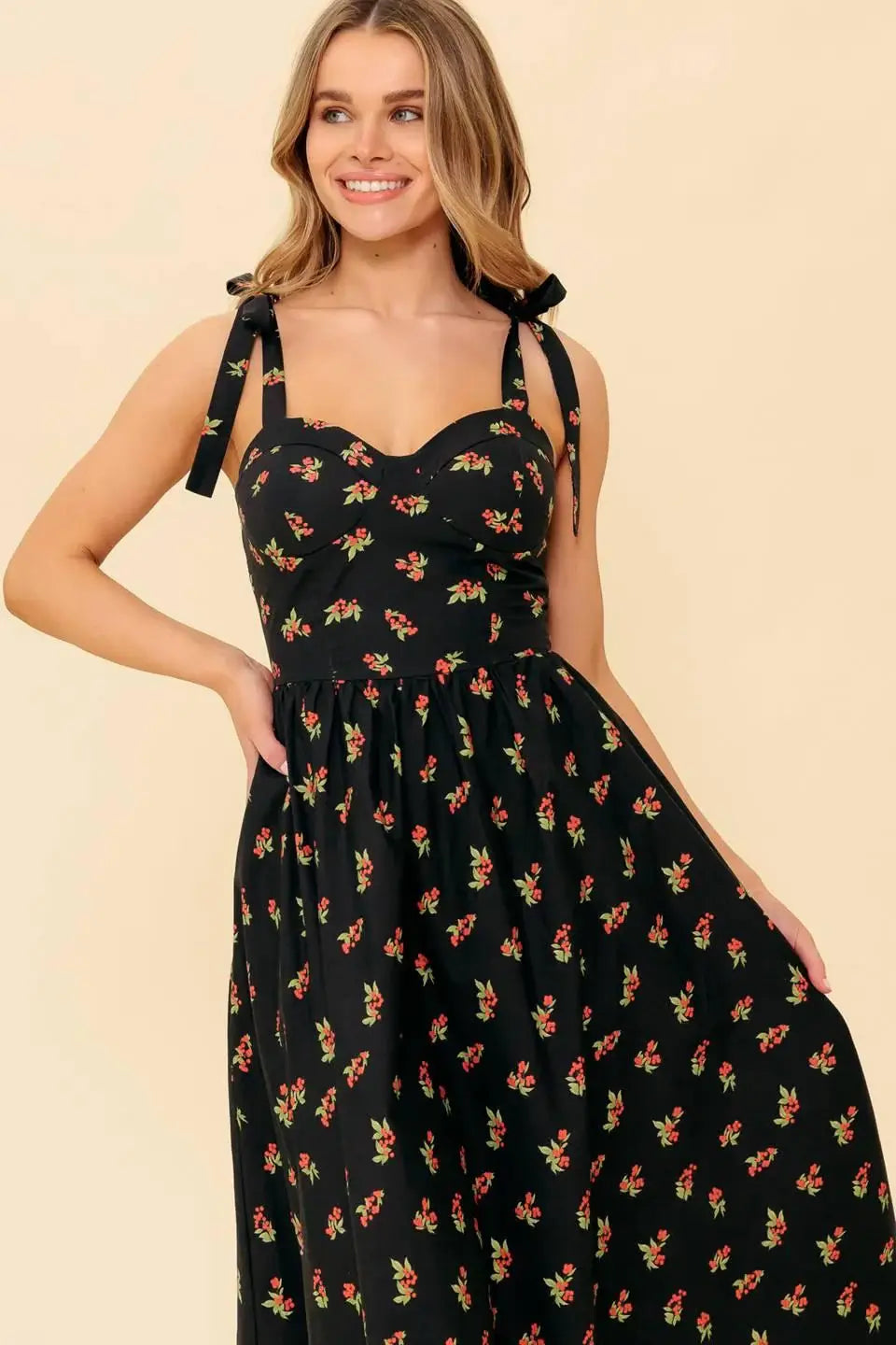 ENCHANTING MOMENTS WOVEN MDI DRESS - Flying Tomato - Flyclothing LLC