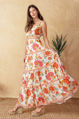 EASY ON ME IVORY RED MIDI DRESS - Flying Tomato - Flyclothing LLC