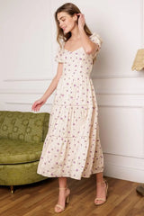 SUNSET GAZING WOVEN MIDI DRESS - Flying Tomato - Flyclothing LLC