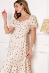 SUNSET GAZING WOVEN MIDI DRESS - Flying Tomato - Flyclothing LLC