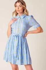 STARLIT SKIES WOVEN MINI DRESS - Flying Tomato - Flyclothing LLC