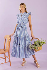 WHEN LIFE GIVES YOU WOVEN MIDI DRESS - Flying Tomato - Flyclothing LLC