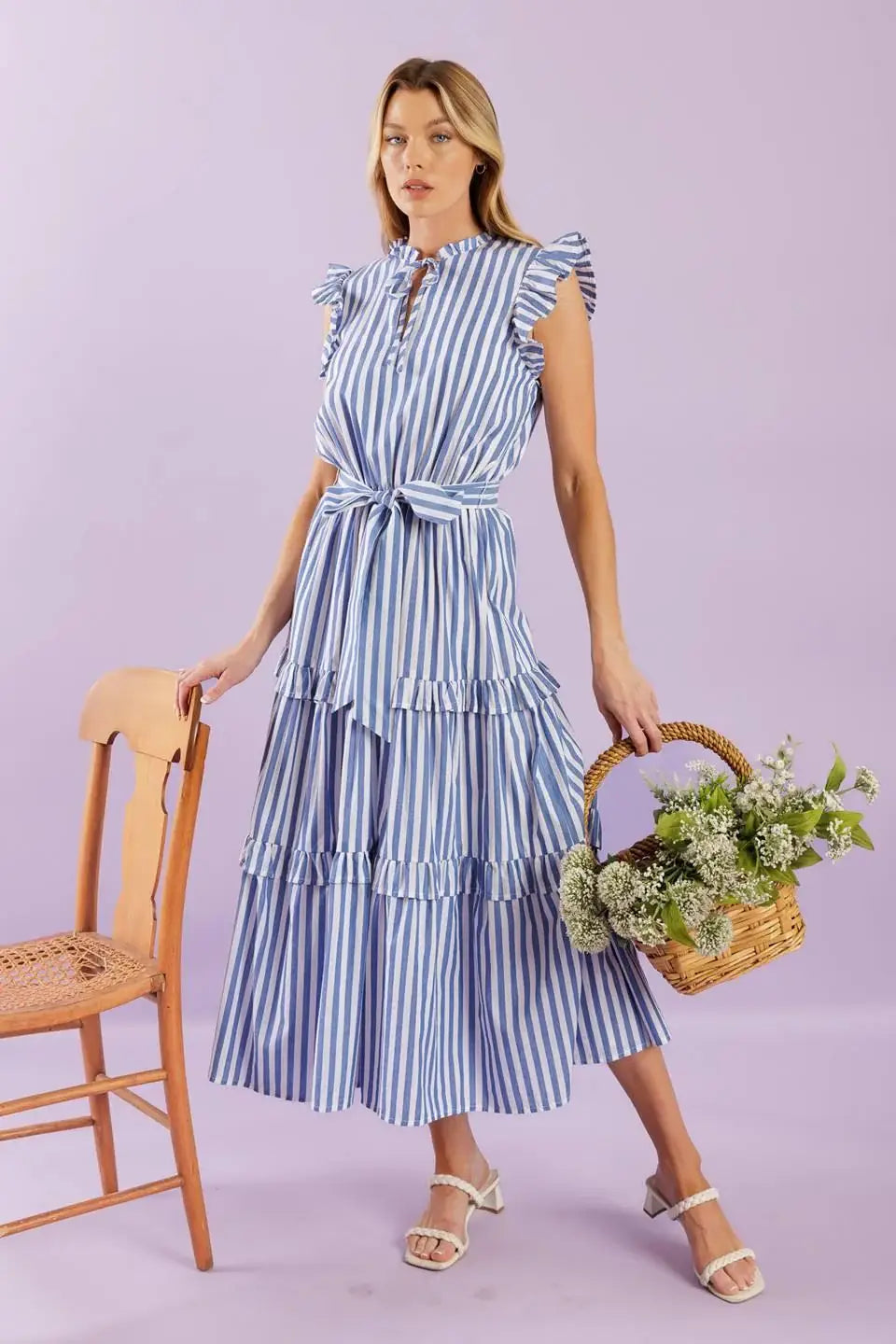 WHEN LIFE GIVES YOU WOVEN MIDI DRESS - Flying Tomato - Flyclothing LLC