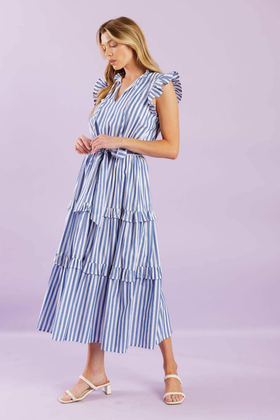WHEN LIFE GIVES YOU WOVEN MIDI DRESS - Flying Tomato - Flyclothing LLC