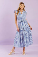 WHEN LIFE GIVES YOU WOVEN MIDI DRESS - Flying Tomato - Flyclothing LLC