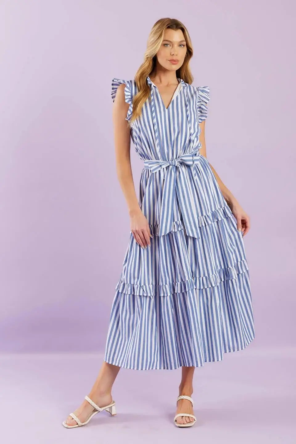 WHEN LIFE GIVES YOU WOVEN MIDI DRESS - Flying Tomato - Flyclothing LLC