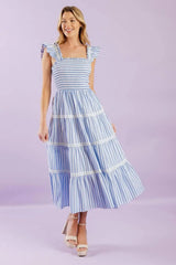 SWING OF THINGS WOVEN MIDI DRESS - Flying Tomato - Flyclothing LLC