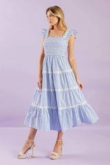 SWING OF THINGS WOVEN MIDI DRESS - Flying Tomato - Flyclothing LLC
