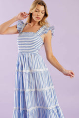 SWING OF THINGS WOVEN MIDI DRESS - Flying Tomato - Flyclothing LLC