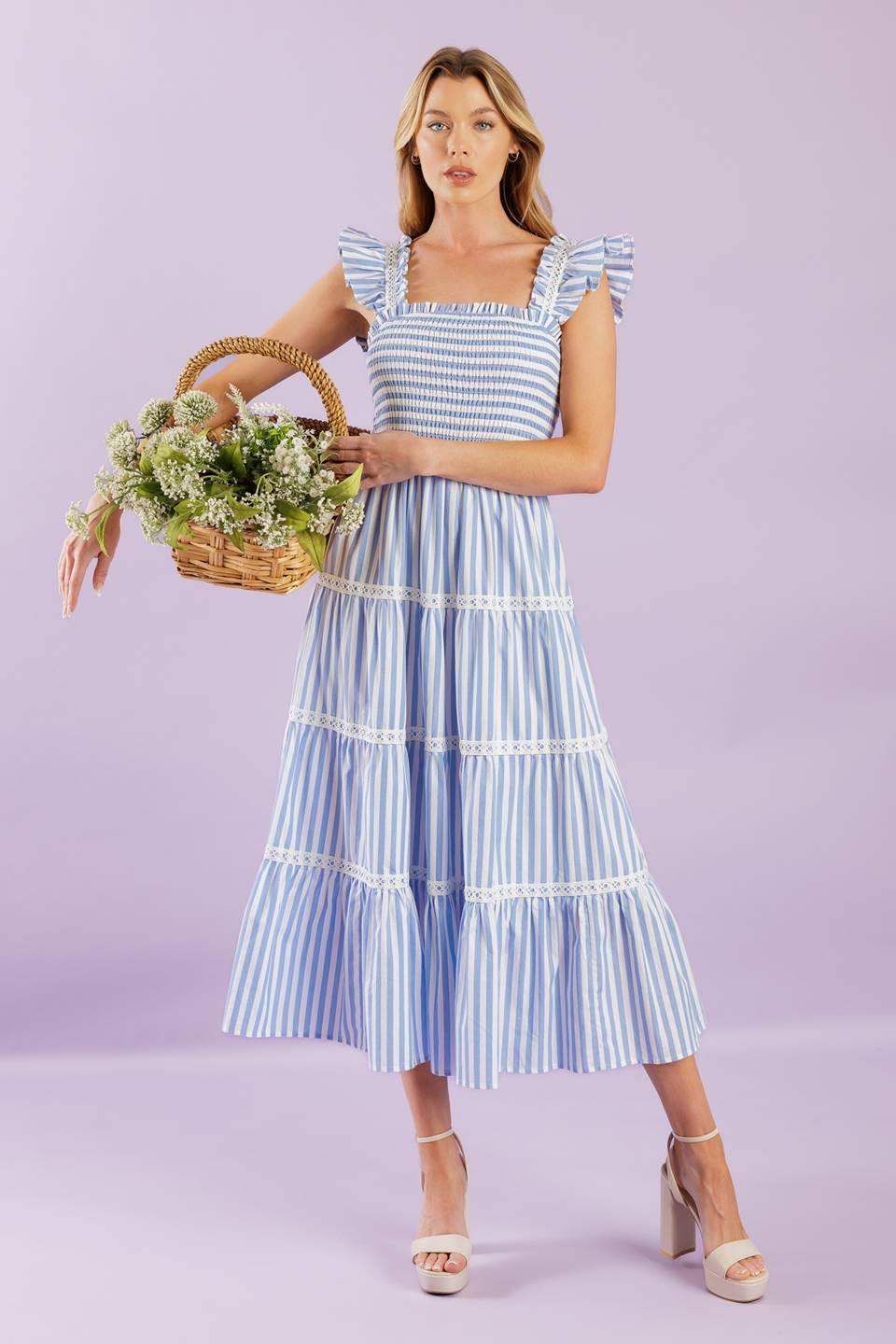 SWING OF THINGS WOVEN MIDI DRESS - Flying Tomato - Flyclothing LLC