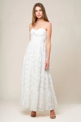 WISHING WELL WHITE WOVEN LACE MAXI DRESS - Flying Tomato - Flyclothing LLC