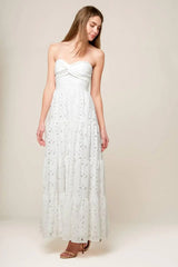 WISHING WELL WHITE WOVEN LACE MAXI DRESS - Flying Tomato - Flyclothing LLC