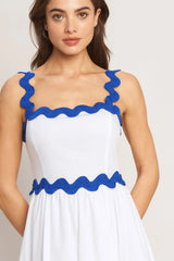 SANTORINI WAVES WOVEN MIDI DRESS - Flying Tomato - Flyclothing LLC