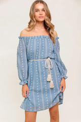 NO MORE CLOUDY SKIES WOVEN MINI DRESS - Flying Tomato - Flyclothing LLC