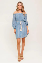 NO MORE CLOUDY SKIES WOVEN MINI DRESS - Flying Tomato - Flyclothing LLC