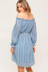 NO MORE CLOUDY SKIES WOVEN MINI DRESS - Flying Tomato - Flyclothing LLC