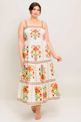 LOVELIEST MUSE IVORY WOVEN MIDI DRESS - Flying Tomato - Flyclothing LLC