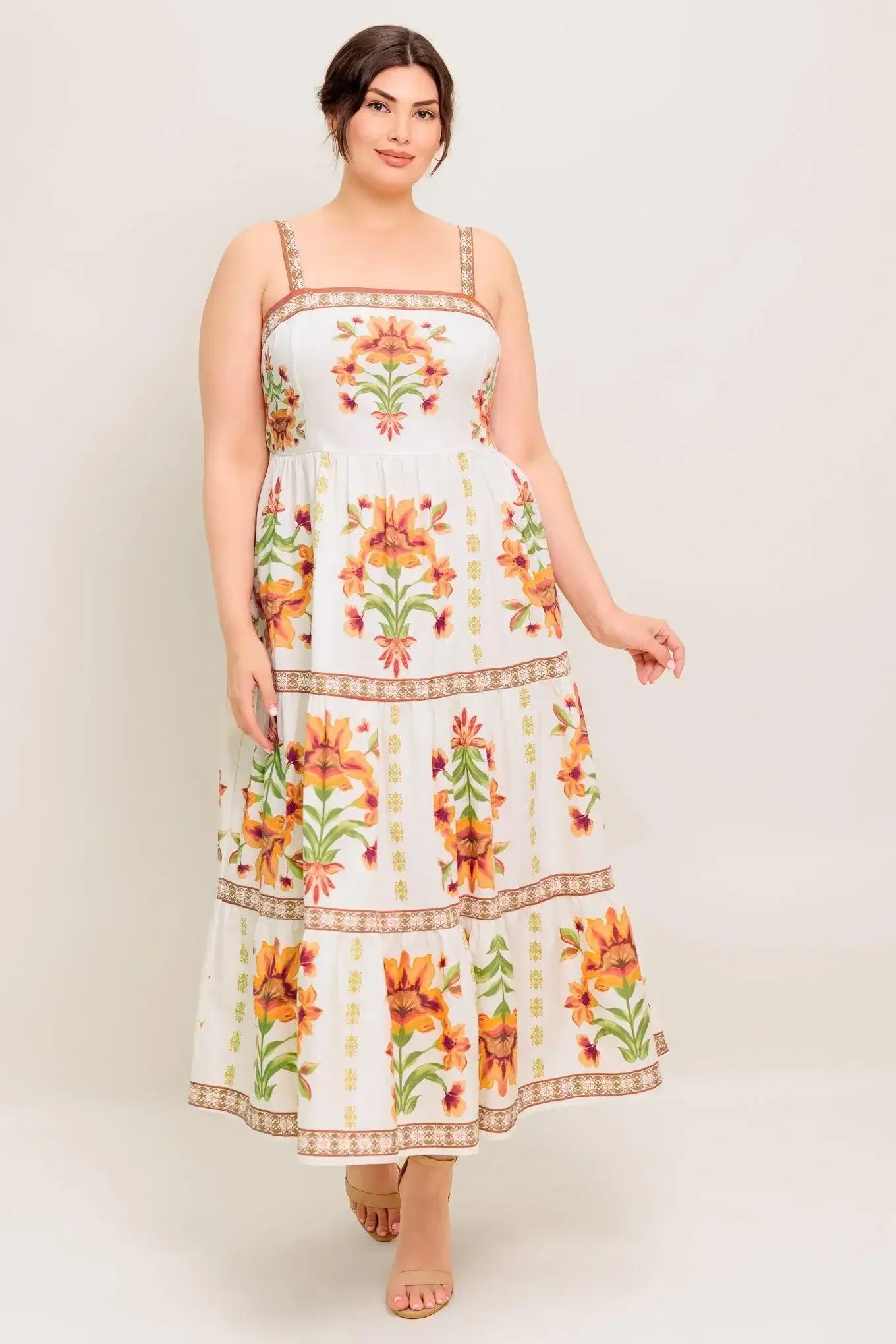 LOVELIEST MUSE IVORY WOVEN MIDI DRESS - Flying Tomato - Flyclothing LLC
