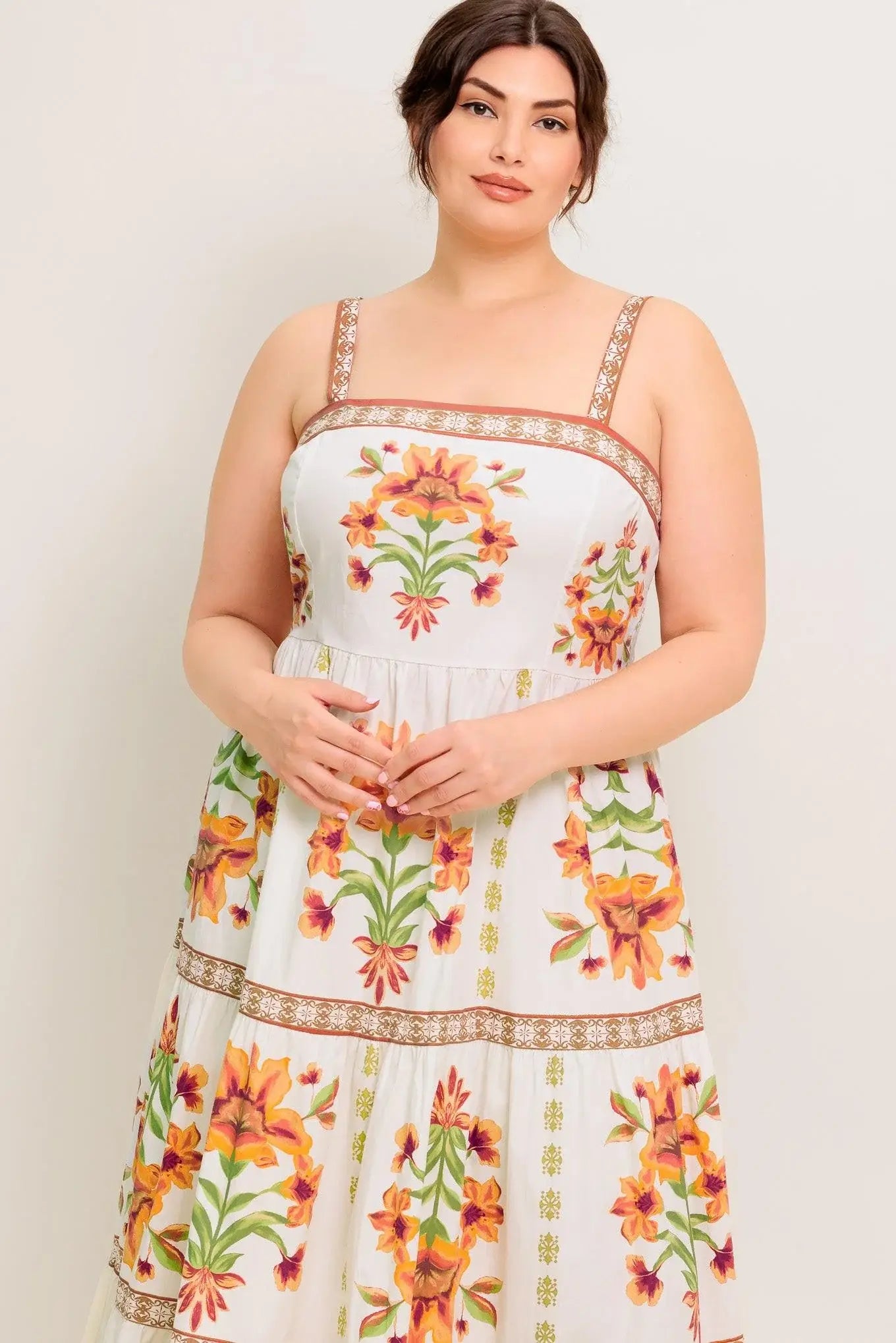 LOVELIEST MUSE IVORY WOVEN MIDI DRESS - Flying Tomato - Flyclothing LLC