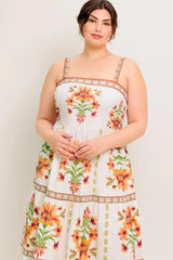 LOVELIEST MUSE IVORY WOVEN MIDI DRESS - Flying Tomato - Flyclothing LLC