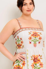 LOVELIEST MUSE IVORY WOVEN MIDI DRESS - Flying Tomato - Flyclothing LLC