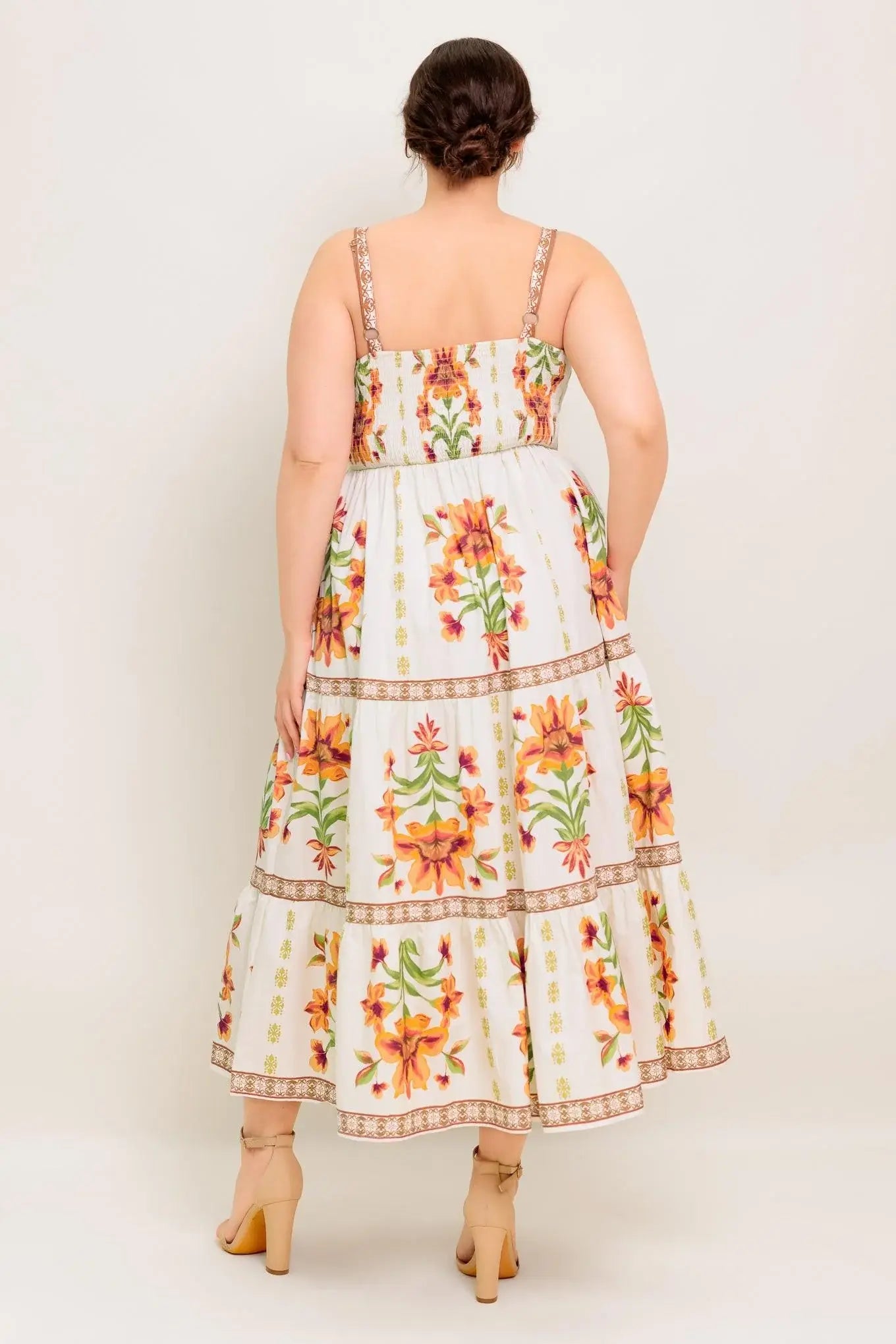 LOVELIEST MUSE IVORY WOVEN MIDI DRESS - Flying Tomato - Flyclothing LLC