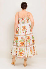 LOVELIEST MUSE IVORY WOVEN MIDI DRESS - Flying Tomato - Flyclothing LLC
