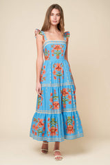 LOVELIEST MUSE IVORY WOVEN MIDI DRESS - Flying Tomato - Flyclothing LLC