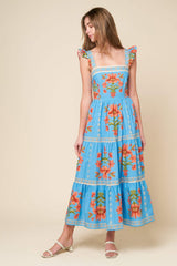 LOVELIEST MUSE IVORY WOVEN MIDI DRESS - Flying Tomato - Flyclothing LLC