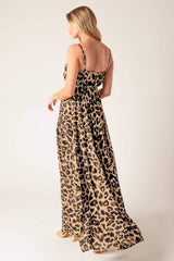 BEACH BUM LEOPARD WOVEN MAXI DRESS - Flying Tomato - Flyclothing LLC