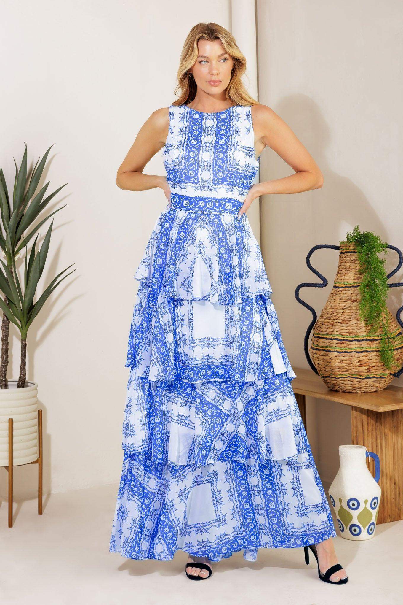 DREAM OF THE FLEET WOVEN MAXI DRESS - Flying Tomato - Flyclothing LLC