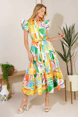 TOO MUCH TO BEAR WOVEN MIDI DRESS - Flying Tomato - Flyclothing LLC