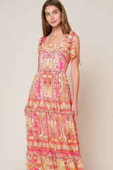 IMPRESSIVE FLIRT BLUE WOVEN MAXI DRESS - Flying Tomato - Flyclothing LLC