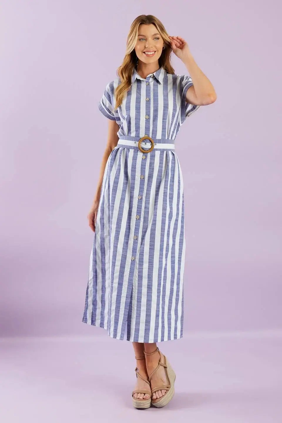 WOULD'VE BEEN THE ONE WOVEN MIDI DRESS - Flying Tomato - Flyclothing LLC