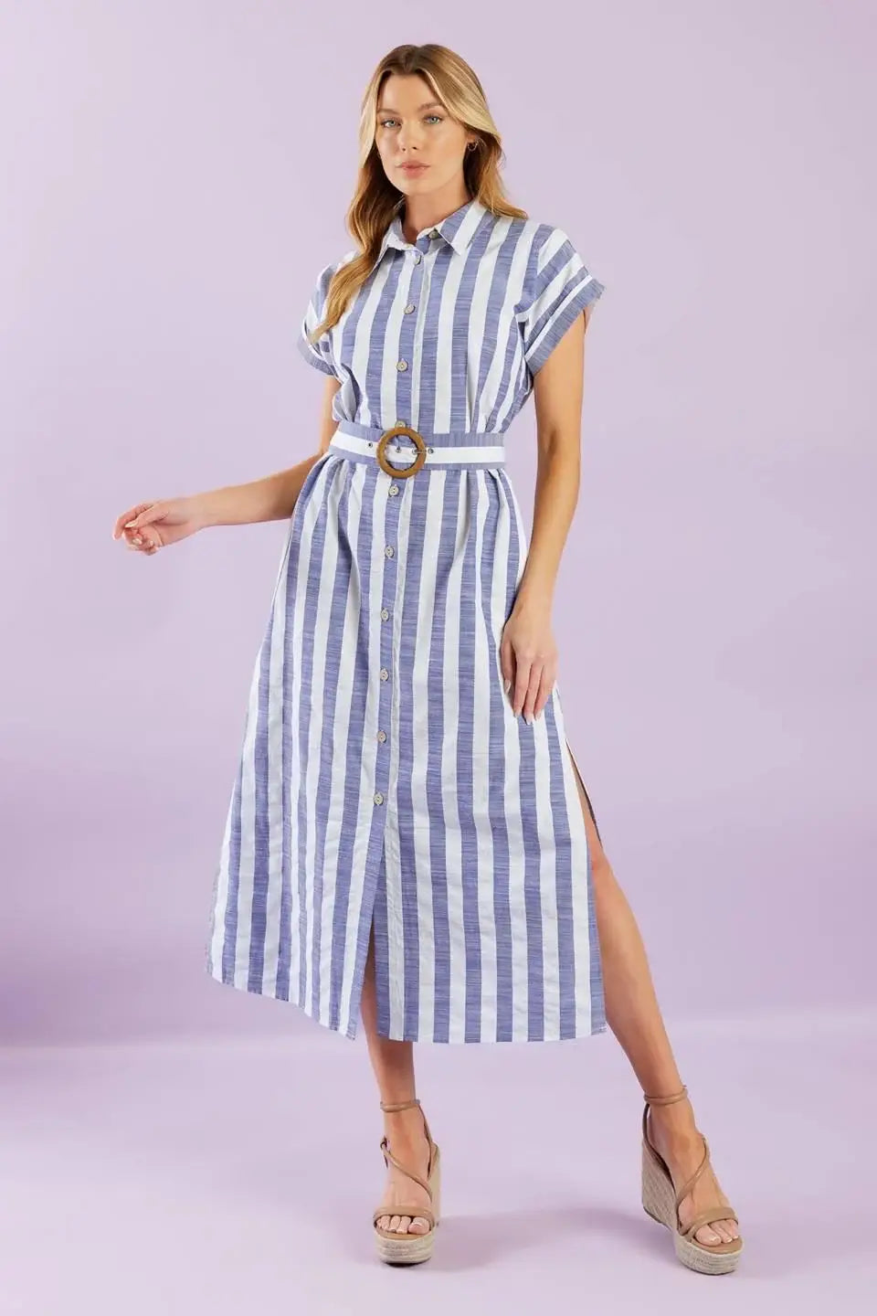 WOULD'VE BEEN THE ONE WOVEN MIDI DRESS - Flying Tomato - Flyclothing LLC
