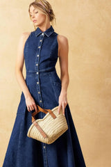 COOL GIRL DENIM MIDI DRESS - Flying Tomato - Flyclothing LLC