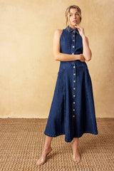 COOL GIRL DENIM MIDI DRESS - Flying Tomato - Flyclothing LLC