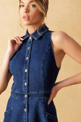 COOL GIRL DENIM MIDI DRESS - Flying Tomato - Flyclothing LLC