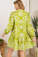 CATCHING FLIGHTS LIME WOVEN MNI DRESS - Flying Tomato - Flyclothing LLC