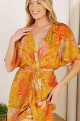 BUDDING HEARTS WOVEN MIDI DRESS - Flying Tomato - Flyclothing LLC