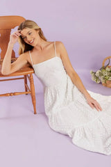 ENCHANTING MOMENTS WOVEN MIDI DRESS - Flying Tomato - Flyclothing LLC