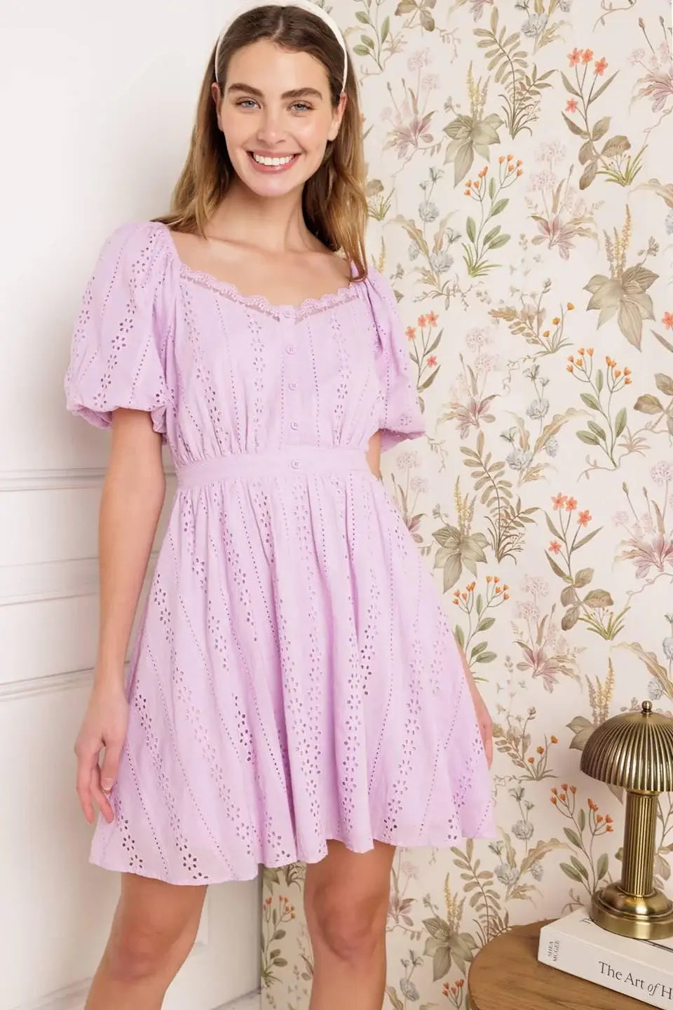 MIDNIGHT MIRAGE GOWN WOVEN EYELET MINI DRESS - Flying Tomato - Flyclothing LLC