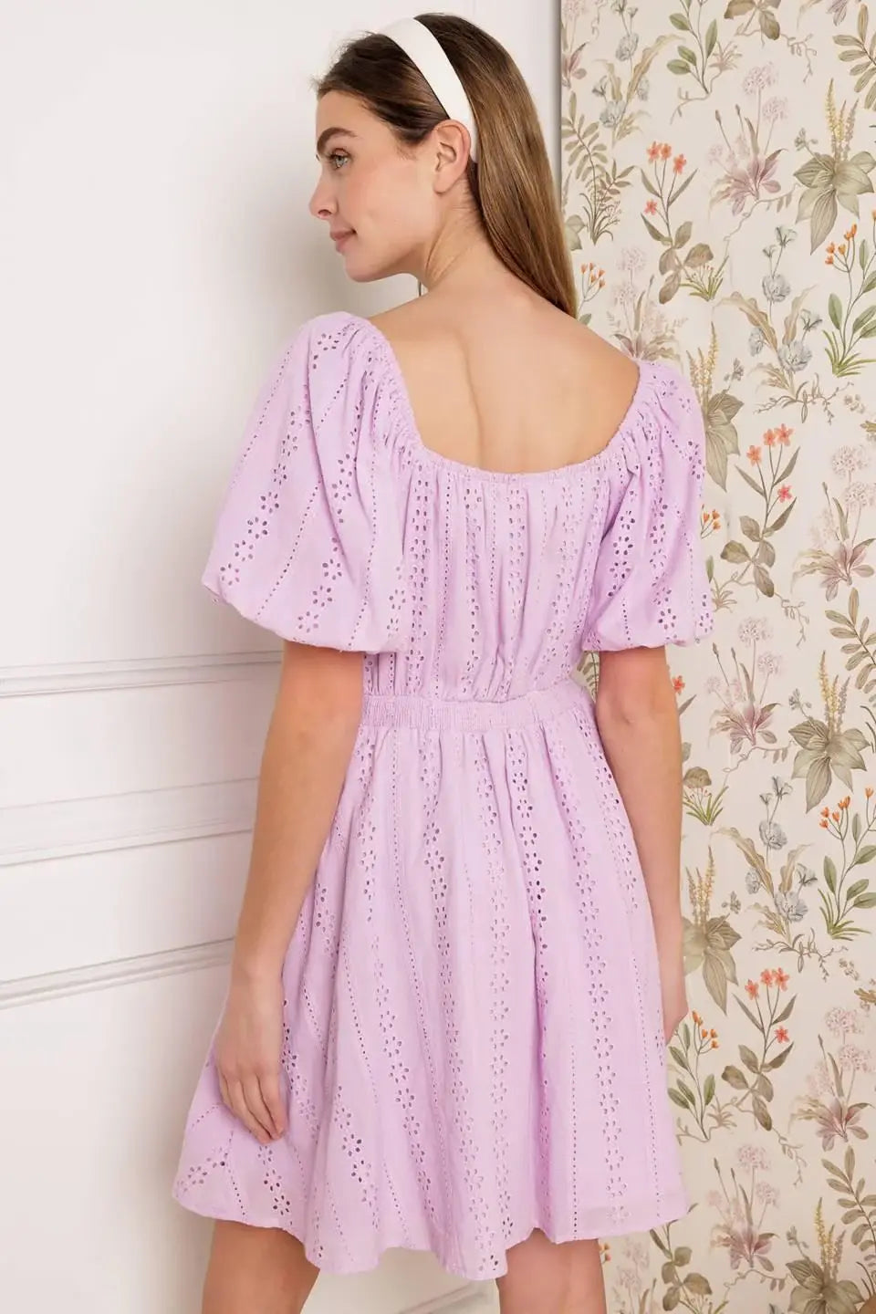 MIDNIGHT MIRAGE GOWN WOVEN EYELET MINI DRESS - Flying Tomato - Flyclothing LLC