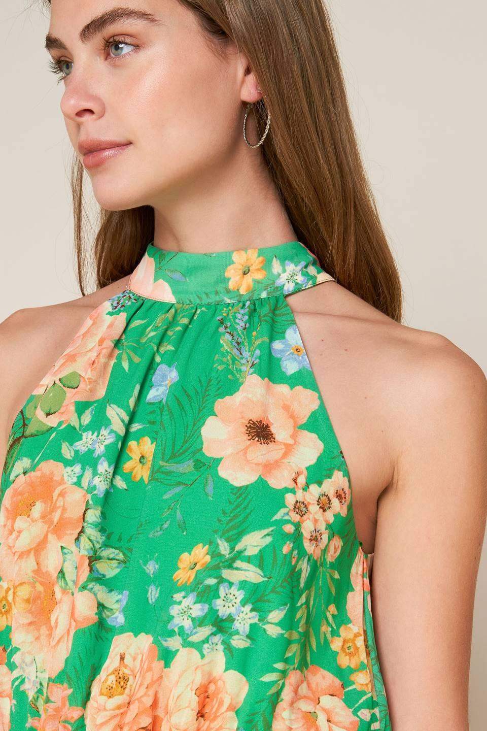 PORCELAIN BLOOM WOVEN MAXI DRESS - Flying Tomato - Flyclothing LLC